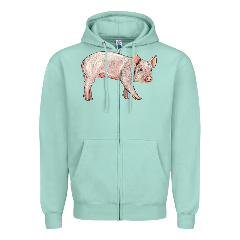 American Yorkshire Pig  Baby Zipper Hoodie by LillyAllenDesigns | Teevron