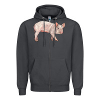 Smoke american yorkshire pig  baby Zipper Hoodie - LillyAllenDesigns