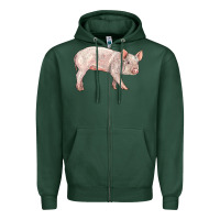 Sports Green american yorkshire pig  baby Zipper Hoodie - LillyAllenDesigns