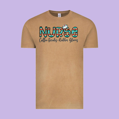 Coffee Scrubs And Rubber Gloves Vintage Tee Designed By Cowhidedigitalart