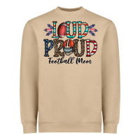 Mushroom loud proud football mom Heavyweight Sweatshirt - CowhideDigitalArt