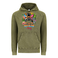 Vintage Olive summer vibes messy bun Vintage Hoodie - Zillion Design Studio