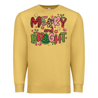 Antique Gold merry and bright Premium Sweatshirt - MaliasSmallBusiness