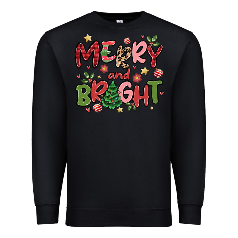 Merry And Bright Premium Sweatshirt by MaliasSmallBusiness | Teevron