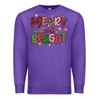 Purple merry and bright Premium Sweatshirt - MaliasSmallBusiness