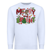 White merry and bright Premium Sweatshirt - MaliasSmallBusiness