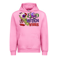 Fuchsia Pink Bad witch vibes Urban Hoodie - NancyCooperArtShop
