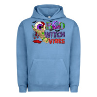 Pigment Pebble Blue Bad witch vibes Urban Hoodie - NancyCooperArtShop