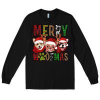 Black merry woofmas dogs Long Sleeve Tee - Jasminsmagicworld