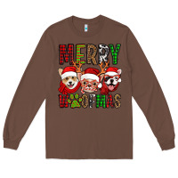 Chestnut merry woofmas dogs Long Sleeve Tee - Jasminsmagicworld