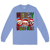 Colony Blue merry woofmas dogs Long Sleeve Tee - Jasminsmagicworld