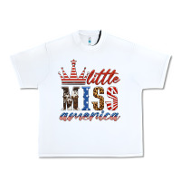 White little miss america Urban Heavy Tee - HRA Design Shop