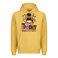 Antique Gold one spooky hair stylist Premium Hoodie - BarkalooDesign