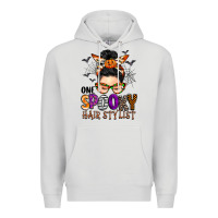 Dove Grey one spooky hair stylist Premium Hoodie - BarkalooDesign