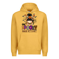 Mustard one spooky hair stylist Premium Hoodie - BarkalooDesign