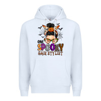 White one spooky hair stylist Premium Hoodie - BarkalooDesign
