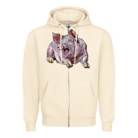 Sandshell Landrace Pig Zipper Hoodie - LillyAllenDesigns
