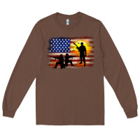 Chestnut american flag soldier sunset Long Sleeve Tee - JahusDesignShop