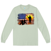 Matcha american flag soldier sunset Long Sleeve Tee - JahusDesignShop