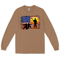 Toasted Coconut american flag soldier sunset Long Sleeve Tee - JahusDesignShop