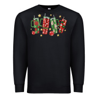 Black Christmas cups Premium Sweatshirt - MaliasSmallBusiness