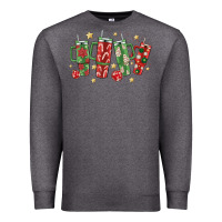 Charcoal Heather Christmas cups Premium Sweatshirt - MaliasSmallBusiness