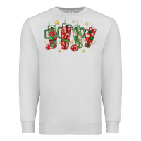 Dove Grey Christmas cups Premium Sweatshirt - MaliasSmallBusiness