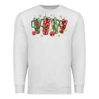 Oatmeal Heather Christmas cups Premium Sweatshirt - MaliasSmallBusiness