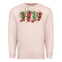 Pale Pink Christmas cups Premium Sweatshirt - MaliasSmallBusiness