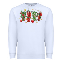 White Christmas cups Premium Sweatshirt - MaliasSmallBusiness