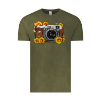 Sunflower Bee Vintage Camera Vintage Tee | Teevron