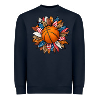 Navy basketball sunflower Heavyweight Sweatshirt - HRA Design Shop