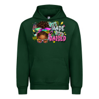 Forest Green 70's made 80's raised afro messy bun Urban Hoodie - texasbilliewilder