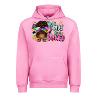 Fuchsia Pink 70's made 80's raised afro messy bun Urban Hoodie - texasbilliewilder