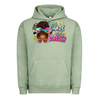 Pigment Oil Green 70's made 80's raised afro messy bun Urban Hoodie - texasbilliewilder