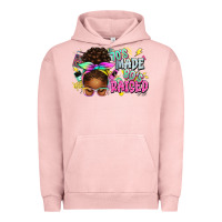 Pigment Salmon 70's made 80's raised afro messy bun Urban Hoodie - texasbilliewilder
