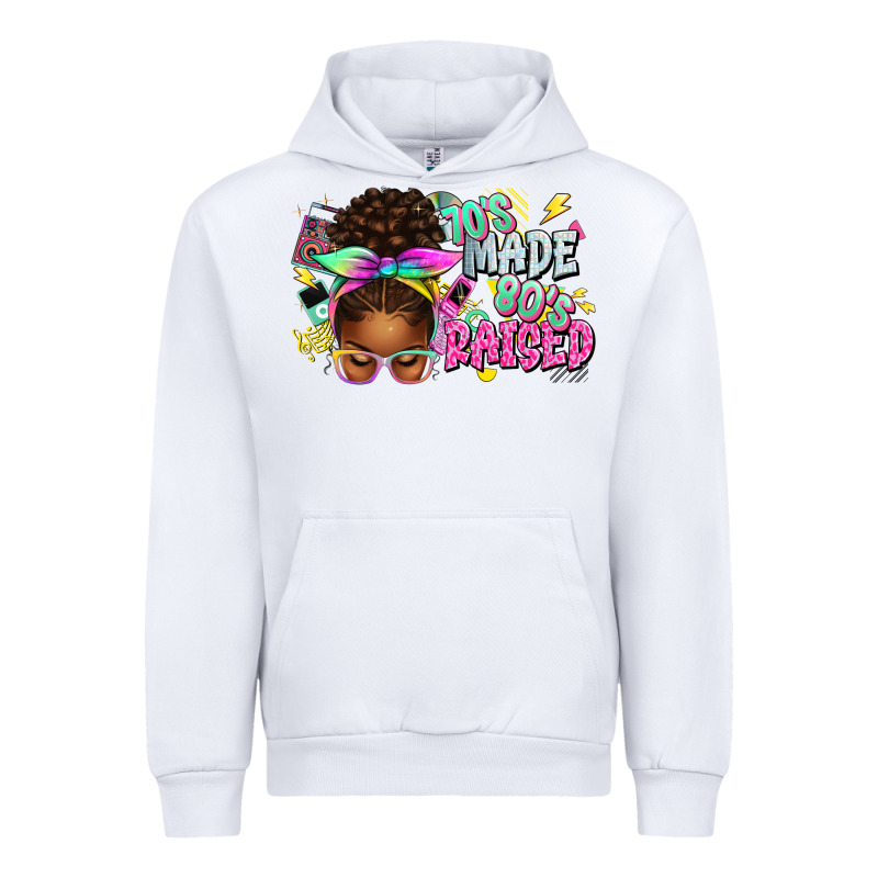 70's Made 80's Raised Afro Messy Bun Urban Hoodie by texasbilliewilder | Teevron