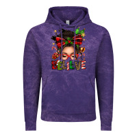 Cloud Purple christmas believe afro messy bun Vintage Hoodie - texasbilliewilder