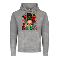 Christmas Believe Afro Messy Bun Vintage Hoodie | Teevron