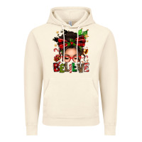 Vintage Artic christmas believe afro messy bun Vintage Hoodie - texasbilliewilder