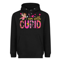 Black i am with cupid Heavyweight Hoodie - NancyCooperArtShop