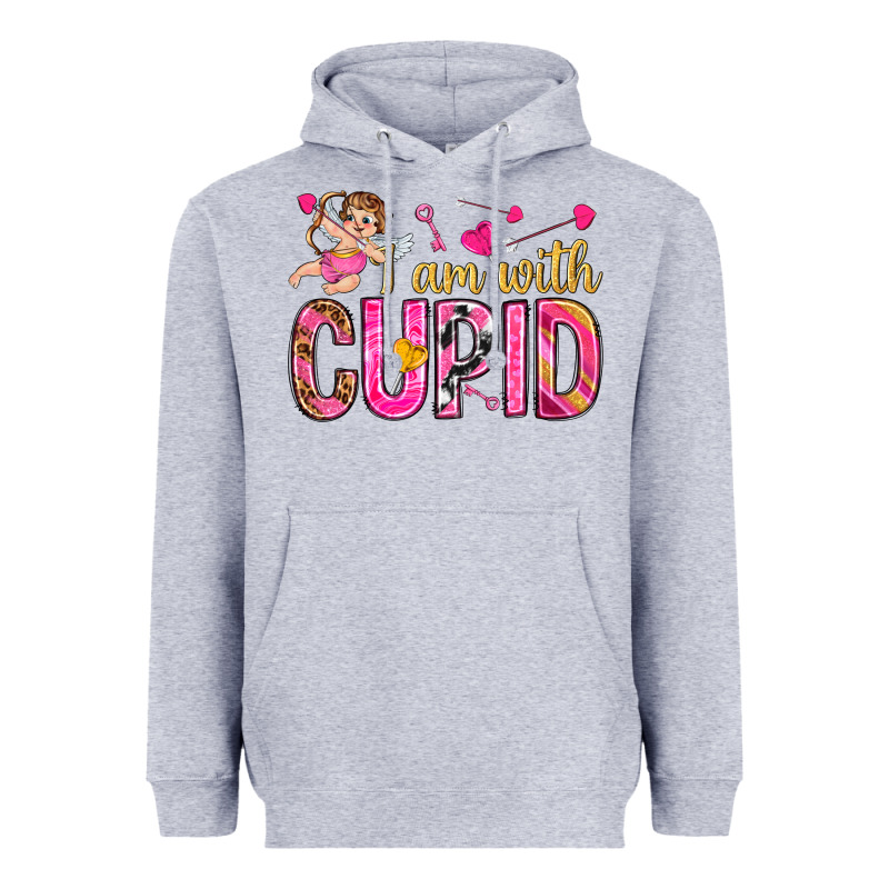I Am With Cupid Heavyweight Hoodie by NancyCooperArtShop | Teevron