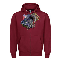 Burgundy Bronze Turkey Zipper Hoodie - LillyAllenDesigns