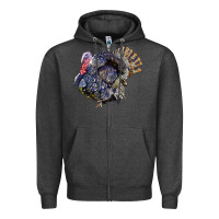 Charcoal Heather Bronze Turkey Zipper Hoodie - LillyAllenDesigns
