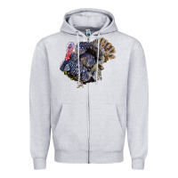 Heather Grey Bronze Turkey Zipper Hoodie - LillyAllenDesigns