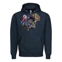 Navy Bronze Turkey Zipper Hoodie - LillyAllenDesigns
