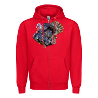 Red Bronze Turkey Zipper Hoodie - LillyAllenDesigns