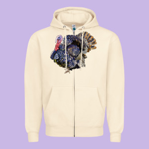 Bronze Turkey Zipper Hoodie Designed By Lillyallendesigns