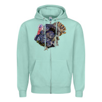 Seafoam Bronze Turkey Zipper Hoodie - LillyAllenDesigns
