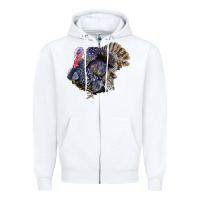 White Bronze Turkey Zipper Hoodie - LillyAllenDesigns